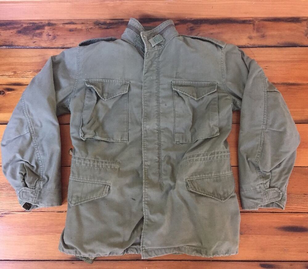 Vtg US Military Insulated Removable Liner Green Cold Weather Field Coat S Reg 44